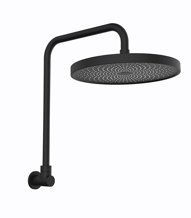 The Gabe Gooseneck Fixed Shower Matte Black