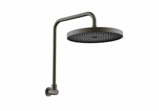 The Gabe Gooseneck Fixed Shower Gun Metal