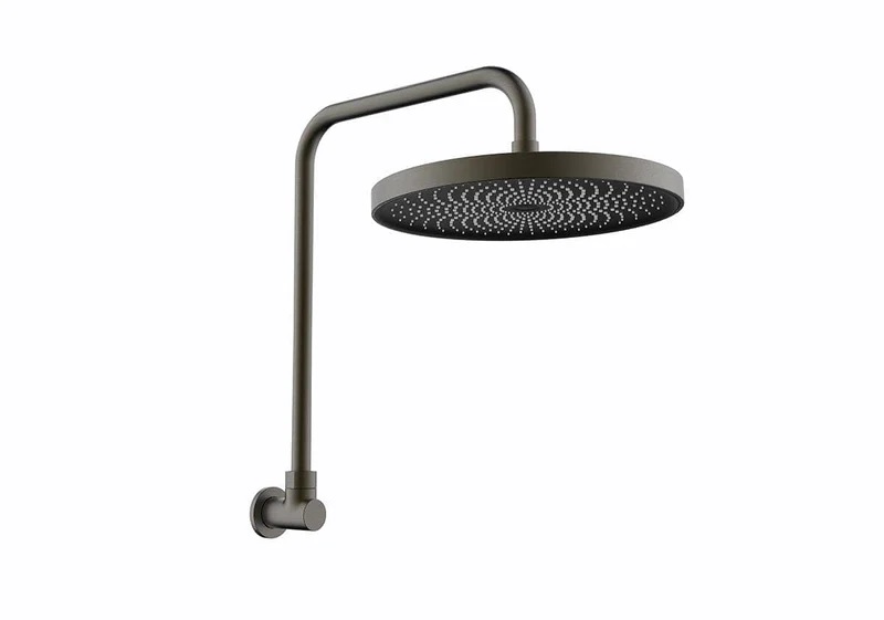 The Gabe Gooseneck Fixed Shower Gun Metal