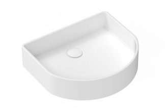 Arch Smooth Above Counter Ceramic Basin Matte White