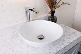 Circuit Above Counter Ceramic Basin Matte White
