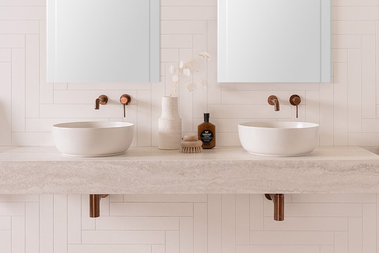 Glam Round Above Counter Ceramic Basin Matte Pearl - Image 3
