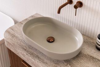 Marilyn Ceramic Above Counter Basin Matte Concrete