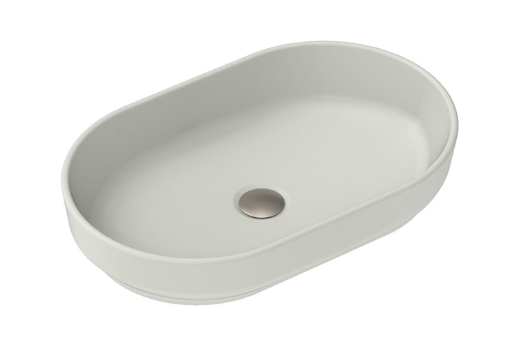 Marilyn Ceramic Above Counter Basin Matte Concrete - Image 5