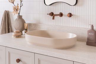 Marilyn Ceramic Above Counter Basin Matte Ivory