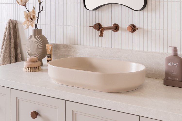 Marilyn Ceramic Above Counter Basin Matte Ivory