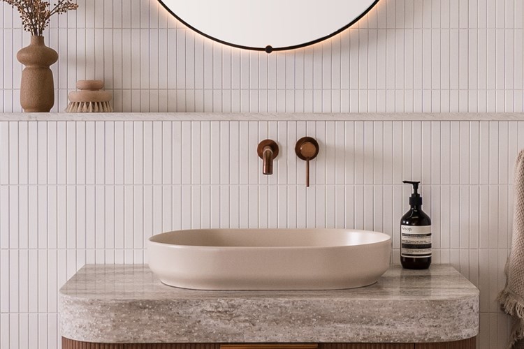 Marilyn Ceramic Above Counter Basin Matte Ivory - Image 2