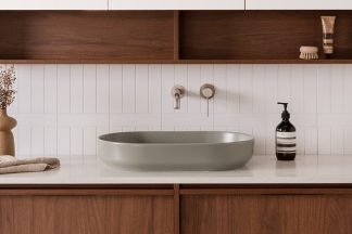 Marilyn Ceramic Above Counter Basin Matte Olive