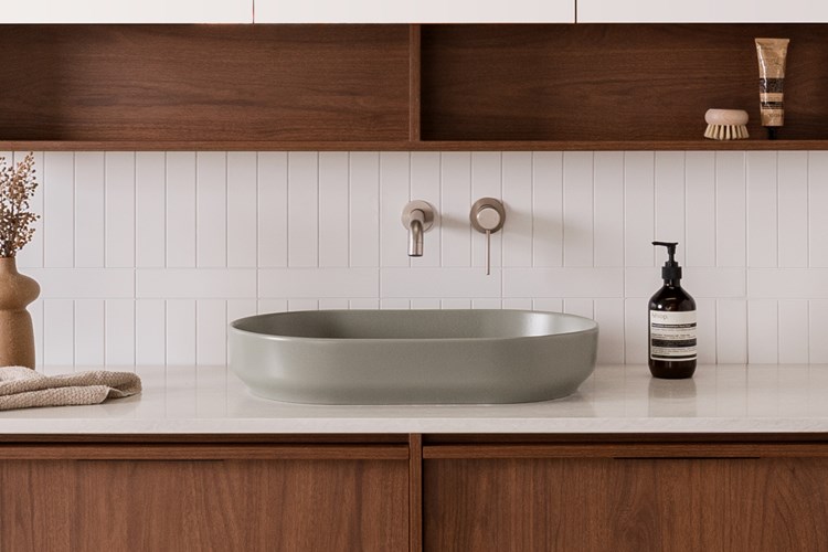 Marilyn Ceramic Above Counter Basin Matte Olive
