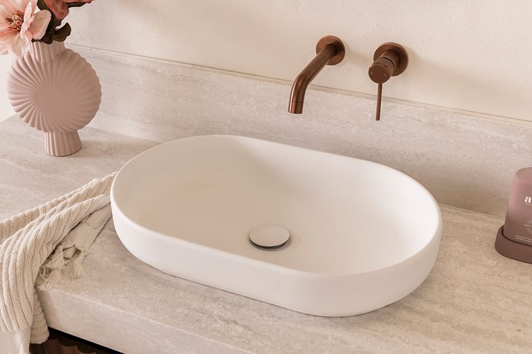 Marilyn Ceramic Above Counter Basin Matte White - Image 3