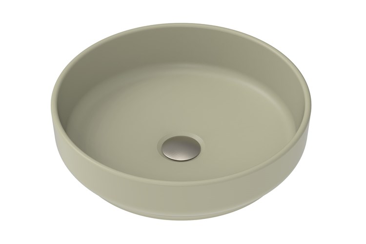 Monroe Ceramic Above Counter Basin Matte Olive - Image 2