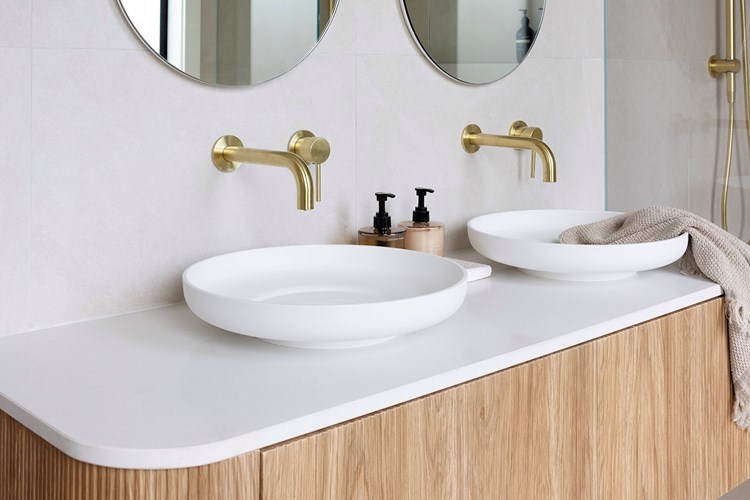 Flume Above Counter Cast Marble Basin Matte White - Image 2
