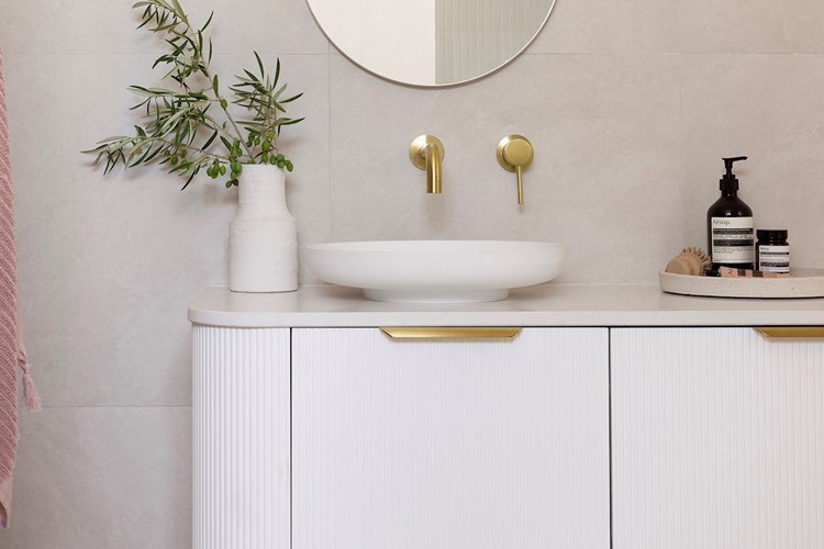 Flume Above Counter Cast Marble Basin Matte White - Image 5