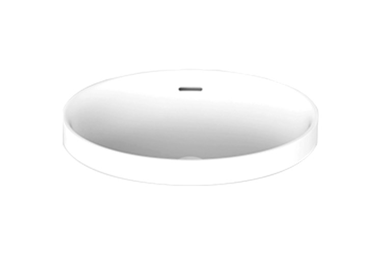 Ozera Solid Surface Semi Inset Basin Gloss White - Image 2