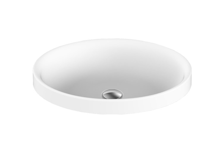 Dignity Solid Surface Semi Inset Basin Gloss White - Image 4