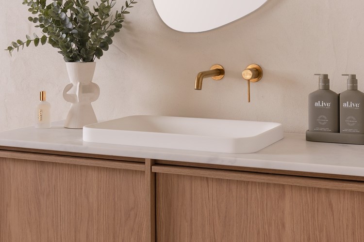 Pride Solid Surface Semi Inset Basin Gloss White - Image 3