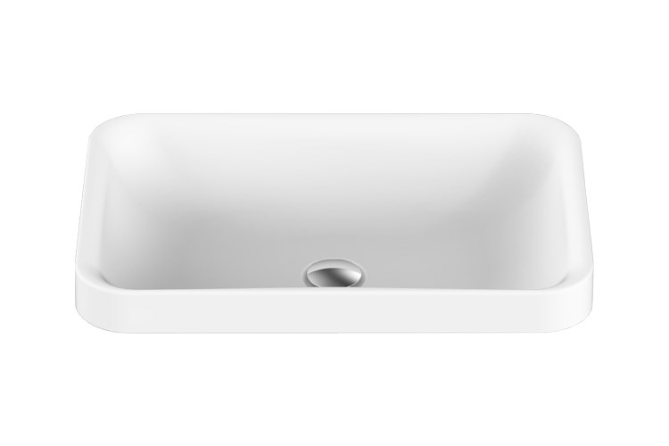 Pride Solid Surface Semi Inset Basin Matte White - Image 6