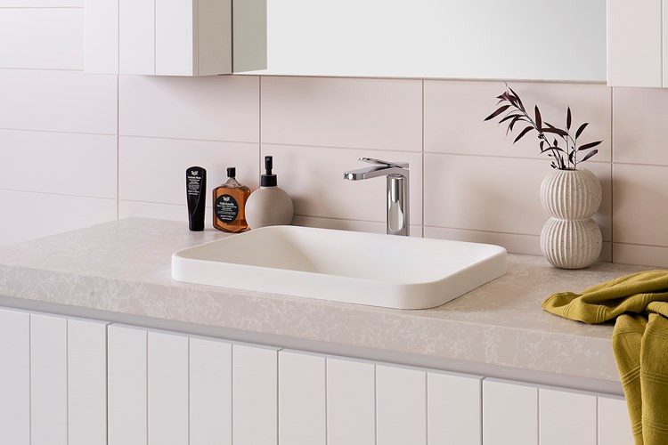 Pride Solid Surface Semi Inset Basin Matte White - Image 4