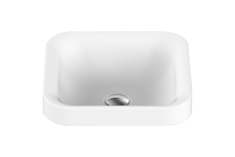 Truth Solid Surface Semi Inset Basin Matte White - Image 2