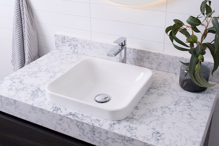 Truth Solid Surface Semi Inset Basin Matte White
