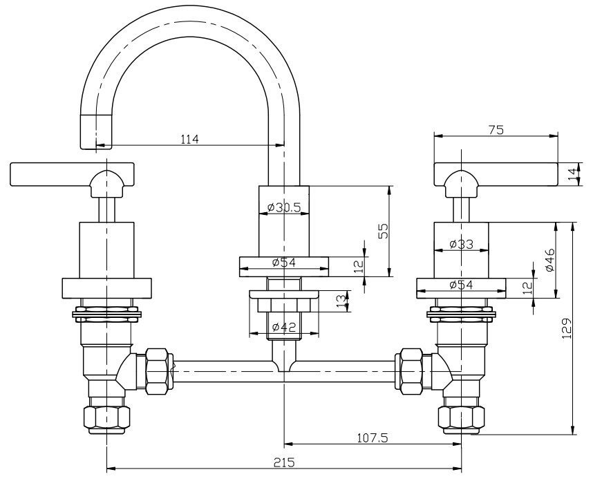 Santa Fe Lever Basin Set with Maxus Spindles - Image 3