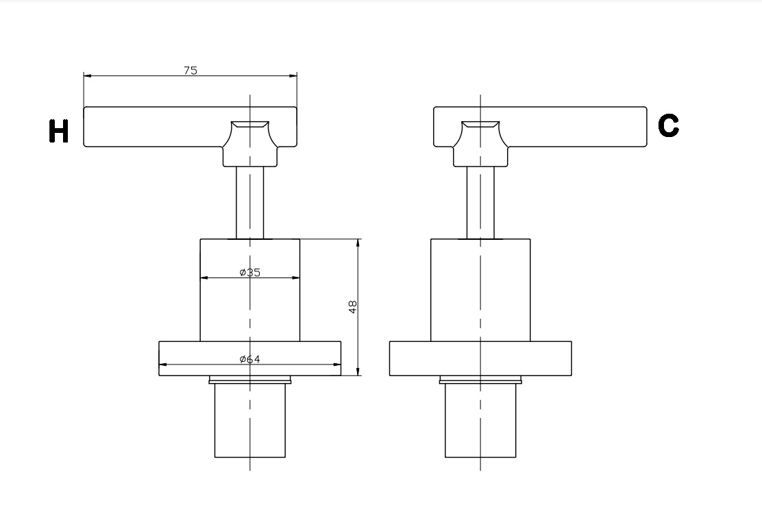 Santa Fe Lever Bath Set Maxus Spindles - Image 3