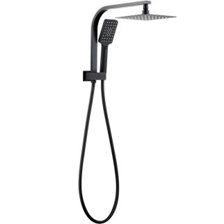 Taran Twin Shower Half Rail Matte Black
