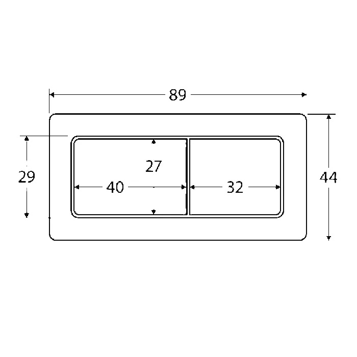 Square Toilet Cistern Flush Button Brushed Nickel - Image 2