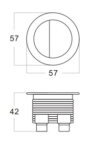 Toilet Cistern Flush Button Round Chrome - Image 3