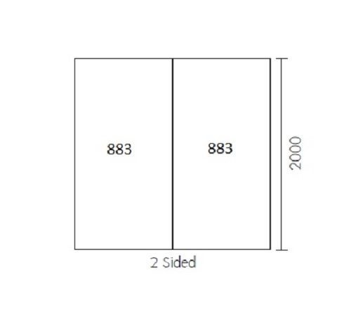 Shower Backing ABS Acrylic 2-Sided 900 x 900 x 2000 (H) - Image 2