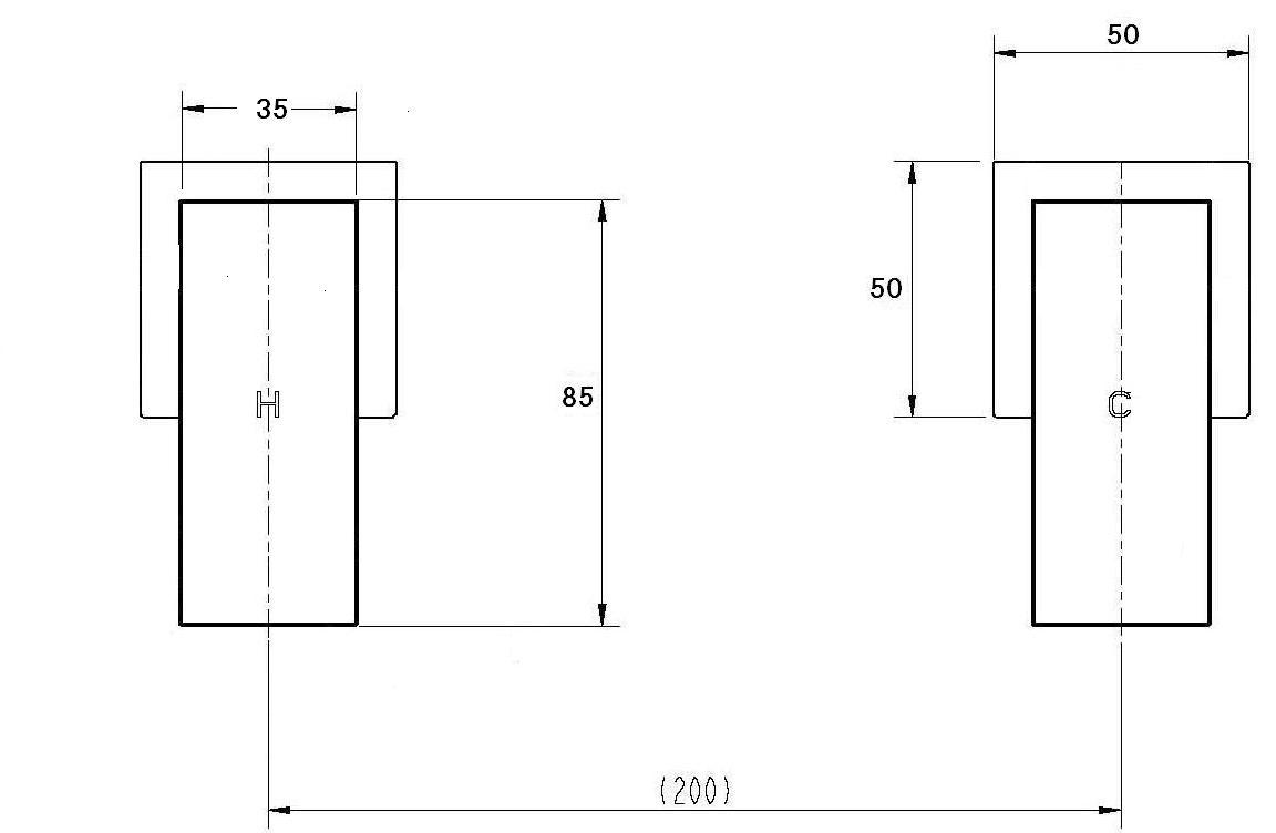 Square Wall Top Assemblies Chrome - Image 2