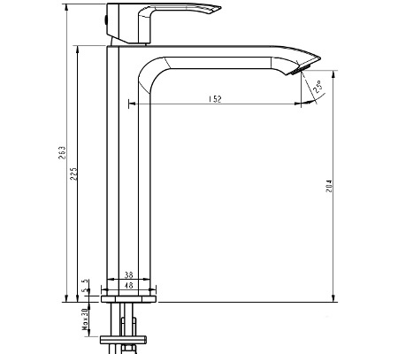 Zoya Vessel Basin Mixer Chrome - Image 2