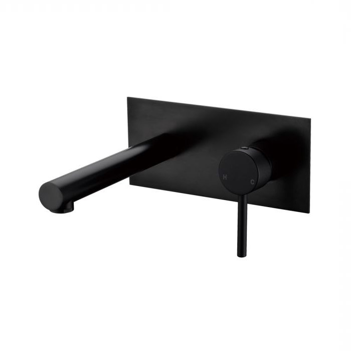 Rund Basin Bath Mixer With Spout Matte Black