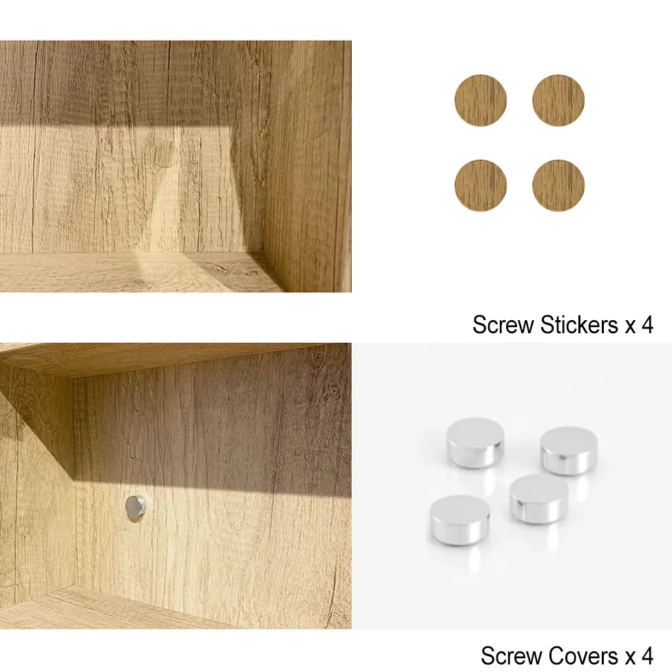 Byron Natural Oak 600mm Shaving Cabinet - Image 5