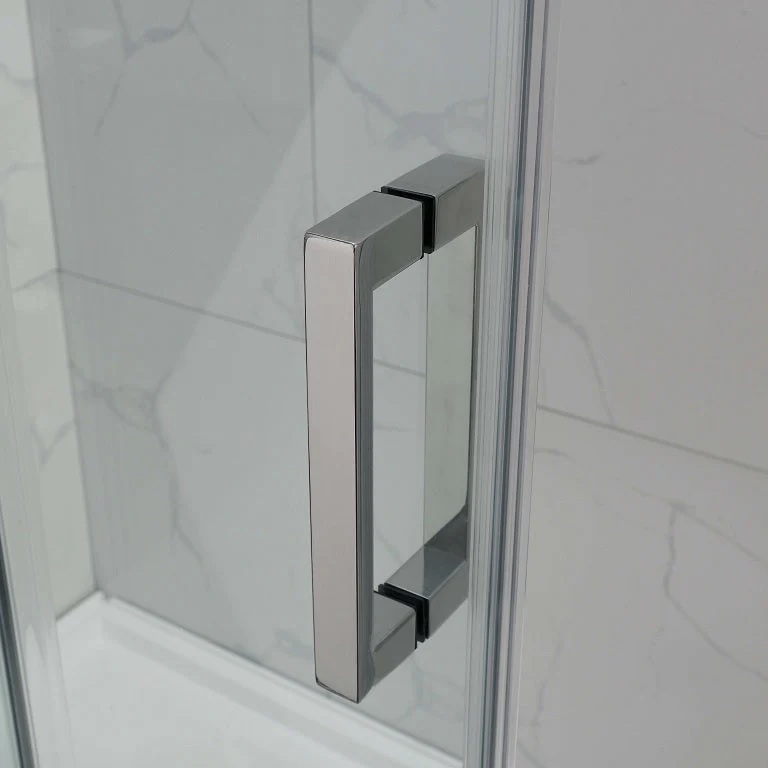 Frameless Sliding Bath Screen 1650-1800 Chrome - Image 3