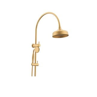 ADP Eternal Gooseneck Twin Shower Set Brushed Brass