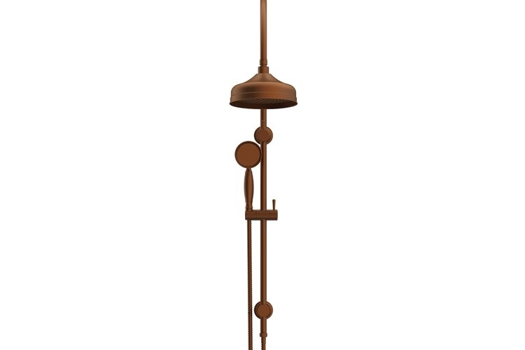 ADP Eternal Gooseneck Twin Shower Set Brushed Copper - Image 2