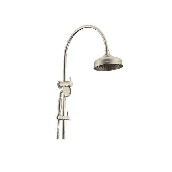 ADP Eternal Gooseneck Twin Shower Set Brushed Nickel