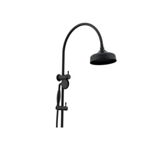 ADP Eternal Gooseneck Twin Shower Set Matte Black