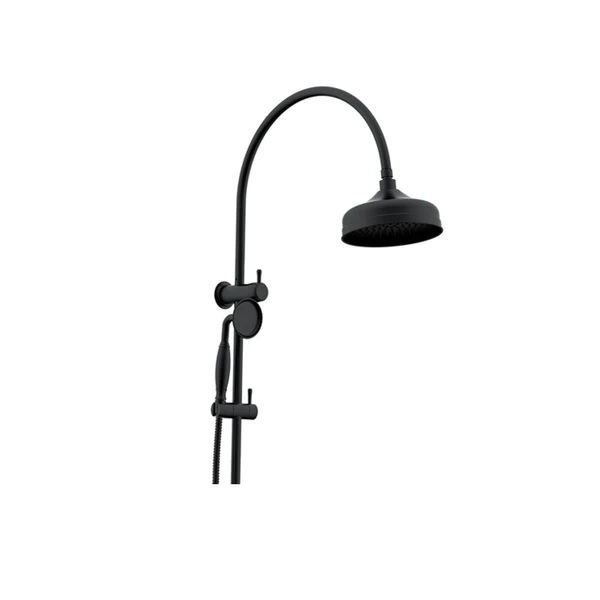 ADP Eternal Gooseneck Twin Shower Set Matte Black