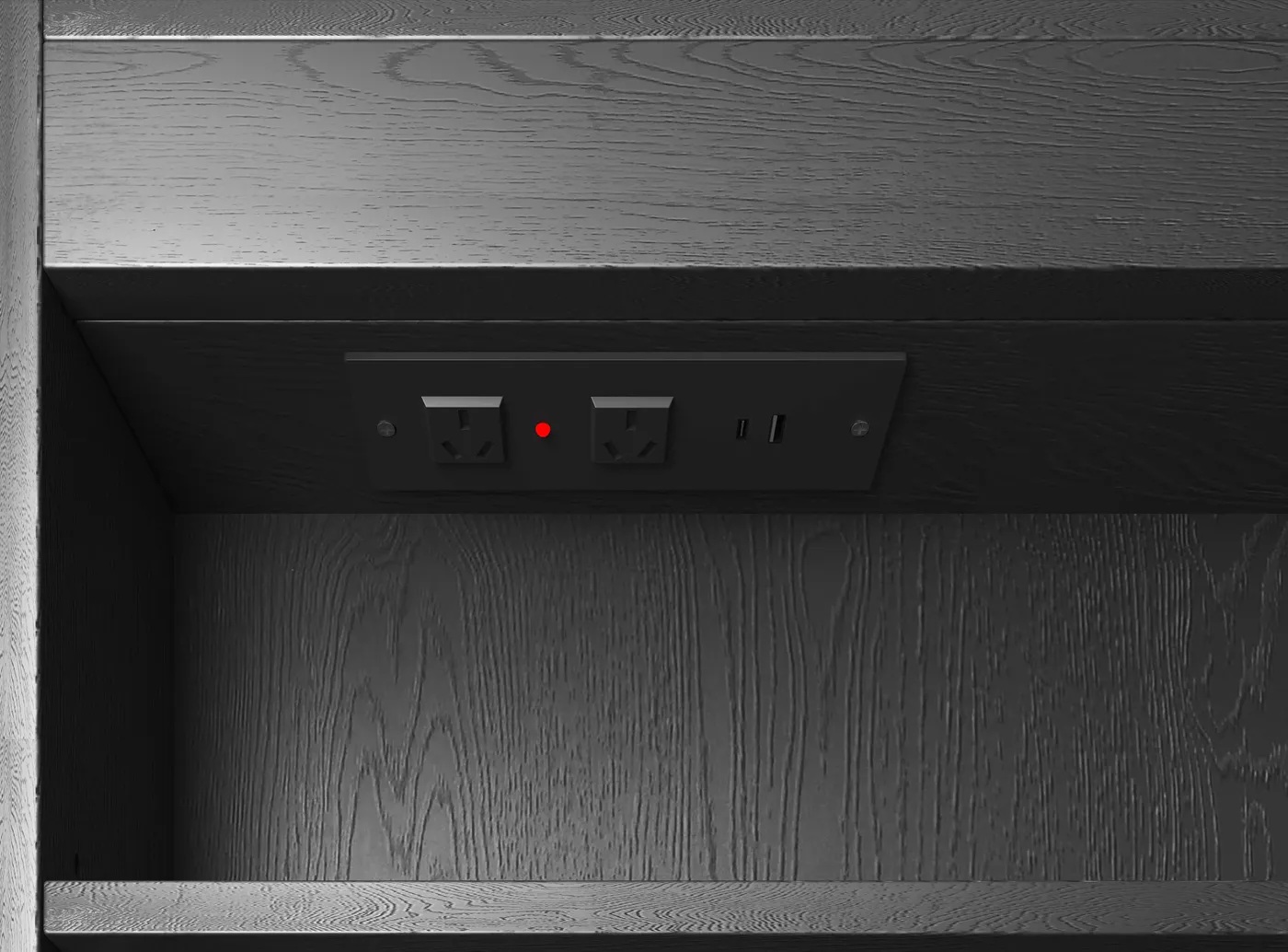 Newport Led Shaving Cabinet 1200 x 750 Black Oak Premium Edition - Image 4