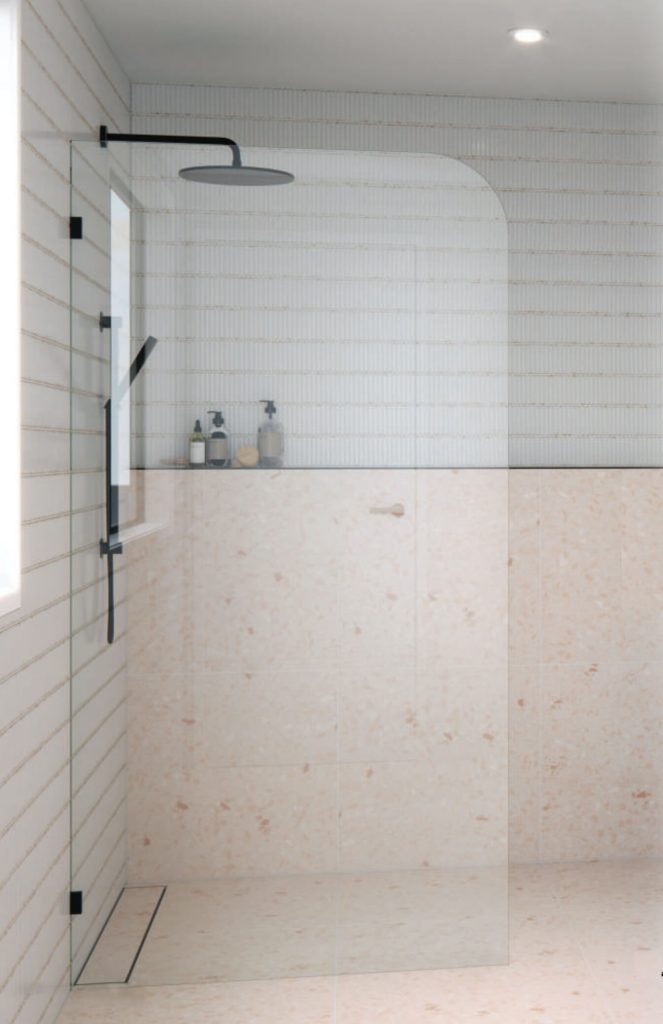 Yarra Radius Corner Frameless Shower Screen Panel 1000mm (EnduroShield Treatment) - Image 3
