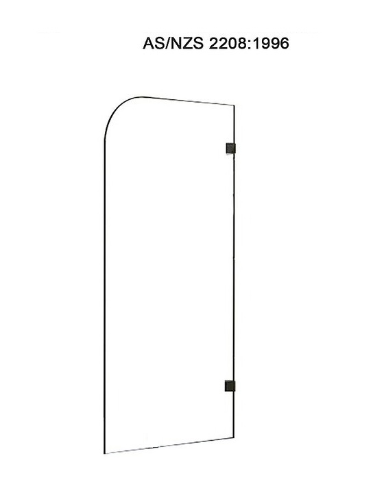 Yarra Radius Corner Frameless Shower Screen Panel 1000mm (EnduroShield Treatment) - Image 5