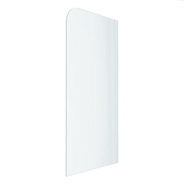 Narrow Reeded Frameless Shower Screen Panel 1000mm Left - Image 2