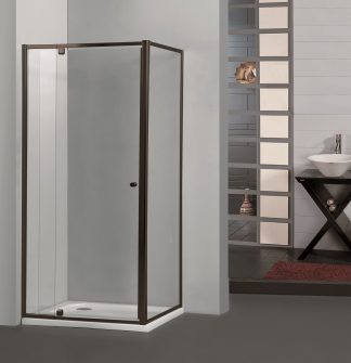 Monsoon Matte Black Semi Frameless Shower Screens